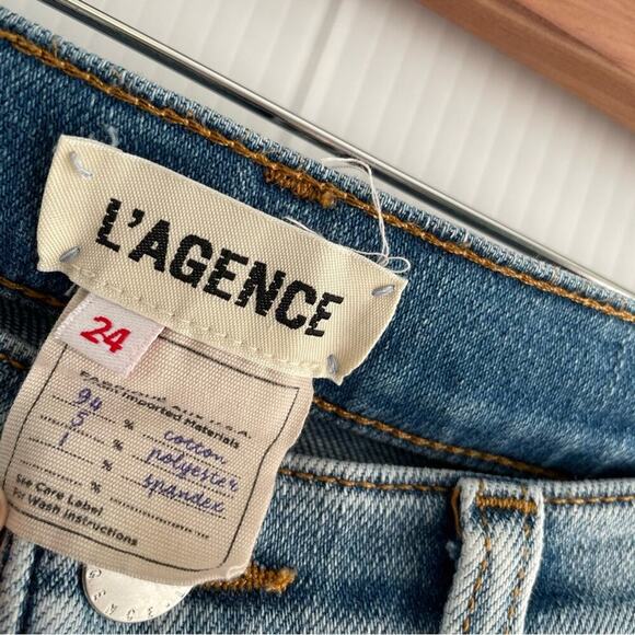 L’AGENCE skinny distressed crop length jeans size 24 - Picture 9 of 13